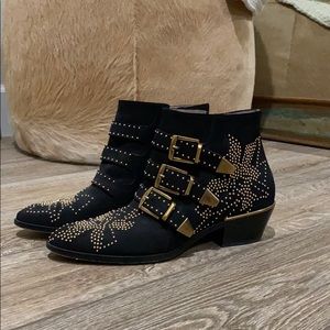 Chloe Suede Susanna Studded Ankle Boot